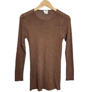 Eileen Fisher Ribbed Long Sleeve Sparkly Pullover Sweater Size Medium‎